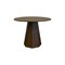 Homeroots 39" Walnut Brown Wood Faceted Pedestal Round Top Dining Table 716286 - alternate 1