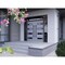 Vdomdoors Front Exterior Prehung Aluminum Double Doors Ronex0131 Grey 2 Sidelights and Top Transom Mirrored RONEX0131DEXD-GRE-W14+72+14xH96+12-LH-I - alternate 2