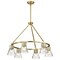 Nuvo Gianna, 6 Light Chandelier, Vintage Brass Finish, Clear Glass 60/8345 - alternate 2