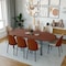 Leisuremod 82.7 in W, 29.5 in L, Manufactured Wood/Steel/Velvet, Walnut/Beige TT84-CWN18-BG - alternate 3