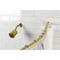 Kingston Brass 60"-72" Stainless Steel Adjustable Single Curved Shower Curtain Rod, Brushed Brass CC6727 - alternate 2