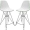 Leisuremod Cresco Acrylic Barstool - Modern ABS Plastic Counter Stool with Steel Legs & Footrest, 2PK CRBL-30WG2 - alternate 1