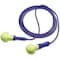 3M E-A-R Push-Ins Disposable Corded Ear Plugs, Pod Shape, 28 dB, Blue/Yellow, 100PK 318-1001 - alternate 1