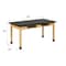 Diversified Spaces Wooden Leg Tables with Compartments, Oak, Wood Frame, 60 in W, Black C714LBBK30E - alternate 2