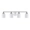 Jonathan Y Lydia 33.25" 4-Light Farmhouse Cottage Metal LED Vanity Light with Frosted Glass Shades, Chrome JYL7552A - alternate 2