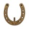 Homeroots 4in Antiqued Gold Cast Iron Horseshoe Wall Hook 724076 - alternate 1
