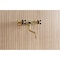 Kingston Brass Double-Handle Wall Mount Bathroom Faucet, Brushed Brass KS1217PKX - alternate 3