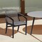 Armen Living Beckham Outdoor Patio Dining Chair in Dark Eucalyptus Wood and Gray Rope LCBECHGRY - alternate 2