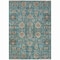 Homeroots 9' X 12' Teal Blue Aqua And Beige Oriental Washable Indoor Outdoor Area Rug 582138 - alternate 3
