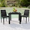 Leisuremod Weave Mace Indoor/Outdoor Arm Chair, Black MCA19BL - alternate 2