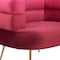 Homeroots 41" Red And Gold Velvet And Upholstered Arm Chair 572296 - alternate 2