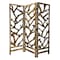 Homeroots 72" Brown Solid Wood Folding Three Panel Screen Room Divider 376797 - alternate 1