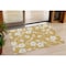 Homeroots 3' X 5' Gold Ivory And Brown Floral Washable Indoor Outdoor Area Rug 599880 - alternate 1