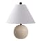 Jonathan Y Liza 16" Modern Minimalist Travertine Globe LED Table Lamp, Beige JYL1151A - alternate 3