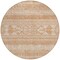 Homeroots 8' Copper And Ivory Round Southwestern Washable Indoor Outdoor Area Rug 582820 - alternate 2