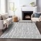 Homeroots 5' X 8' Gray And Ivory Abstract Washable Indoor Outdoor Area Rug 588511 - alternate 2