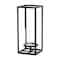 Homeroots 13" Black And Clear Metal And Glass Tabletop Candle Holder 634811 - alternate 2