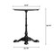 Flash Furniture 24" Round White Faux Marble Table, 22.75x22.75 Black Bistro Base, Seamless Surface Technology ST-RD24-WHMAR-SDAT2222-GG - alternate 3