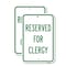 Signmission Reserved For Clergy, 12'' X 18'' 2 Signs, Heavy Gauge Aluminum, 2PK A-1218-2PACK-24805 - alternate 1