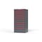 Strong Hold 13 drawer cabinet - (4x 2ft, 4x 3ft, 4x 4ft, 1x 5ft) - Red accents - Keyed Alike S3060-PPAAS-1301DS - alternate 2