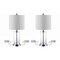 Jonathan Y Abner 21" Glass Modern Contemporary USB Charging LED Table Lamp, Chrome, 2PK JYL8500C-SET2 - alternate 3