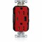 Leviton Lev-Lok TR Dup USB A-C 15A 125V Red M56AC-R - alternate 1