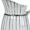 Homeroots 13" Black And White Ceramic Cylinder Jug Vase With Sculptural Details 392198 - alternate 2