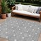 Homeroots 9' X 12' Gray And Ivory Geometric Washable Indoor Outdoor Area Rug 594711 - alternate 1