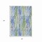 Homeroots 3' X 5' Sky Blue And Fern Green Striped Washable Indoor Outdoor Area Rug 617692 - alternate 2