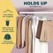 Lifemaster Velvet Skirt Hangers, Adjustable Clips, 360 Deg Swivel Hook, Non-Slip, Holds 10 lbs, White, 50PK LMVSH50WH - alternate 2