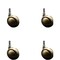 Service Caster 2.5 Inch Antique Metal Ball Caster - 7/16 Inch Grip Ring Stem - SCC, 4PK SCC-GR01S25-DCS-WA-71678-4 - alternate 1