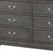 Homeroots 15" Gray Solid Wood Double Dresser 347121 - alternate 2
