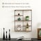 Vintiquewise Rectangular 4-Tier Floating Wall Shelf - Metal and Wood Wall-Mounted Display Shelf - QI004691.SQ - alternate 2