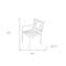 Homeroots 24" White Steel Geo Back Outdoor Arm Chair 606528 - alternate 2