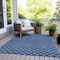 Homeroots 5' X 8' Blue And Ivory Geometric Washable Indoor Outdoor Area Rug 596178 - alternate 3