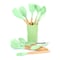 Megachef Mint Green Silicone and Wood Cooking Utensils, Set of 12 MGSP-540 - alternate 2