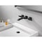 Delta 3-hole 8" wall installation Hole Wall-Mount Lavatory Faucet, Matte Black T3567LF-BLWL - alternate 3