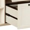 Homeroots 30" Antiqued White Distressed Wood Two Drawers Filing Cabinet 568316 - alternate 2