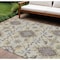 Homeroots 10' X 14' Ivory Brown And Green Oriental Washable Indoor Outdoor Area Rug 597697 - alternate 1