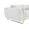 Homeroots 72in White And Gold Genuine Leather Loveseat 518570 - alternate 2
