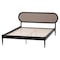 Baxton Studio Shirin Mid-Century Beige Fabric and Black Wood Queen Platform Bed 255-14152-ZORO - alternate 2