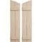 Ekena Millwork Pecky Cypress 2 Board Joined Board-n-Batten w/Elliptical Top Faux Wood Shutters, 11"W x 48"H SHUBJL11X48PCPR - alternate 1