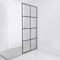 Fab Glass And Mirror Madeira French Style Grid Pattern Glass Shower Door, Matte Black, 34inin x 72in GSD-34-72ORB - alternate 1
