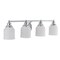 Jonathan Y Lydia 33.25" 4-Light Farmhouse Cottage Metal LED Vanity Light with Frosted Glass Shades, Chrome JYL7552A - alternate 3