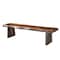 Homeroots 75" Brown Solid Wood Live Edge Dining Bench 565285 - alternate 3