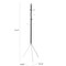 Happimess Aiden 70.4in 5-Hook Metal Coat Rack, Black/White HPM8001B - alternate 2