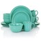 Gibson Home 16 Piece Siam Stoneware Dinnerware Set in Green 127264.16 - alternate 2