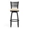 Flash Furniture HERCULES Black Ladder Back Swivel Metal Barstool - Tan Vinyl Seat XU-6F8B-LADSWVL-TNV-GG - alternate 2