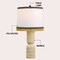 Jonathan Y Lacy 25.25" Organic Modern Sculptural Hourglass Travertine Stone w/Fringed Drum Shade LED Table Lamp JYL5612A - alternate 2