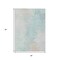 Homeroots 3' X 5' Pale Aqua Beige And Ivory Abstract Washable Indoor Outdoor Area Rug 617413 - alternate 3